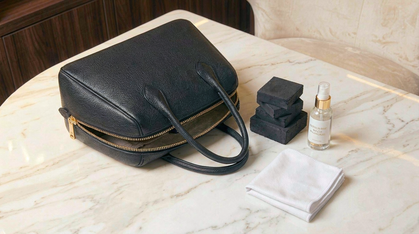 Get cigarette smell out of leather bag